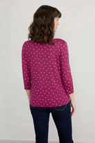 Seasalt Appletree Top - Little Sponge Spot Magenta