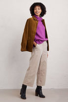 Seasalt Braque Lambswool Blend Roll Neck Jumper - Wild Orchid