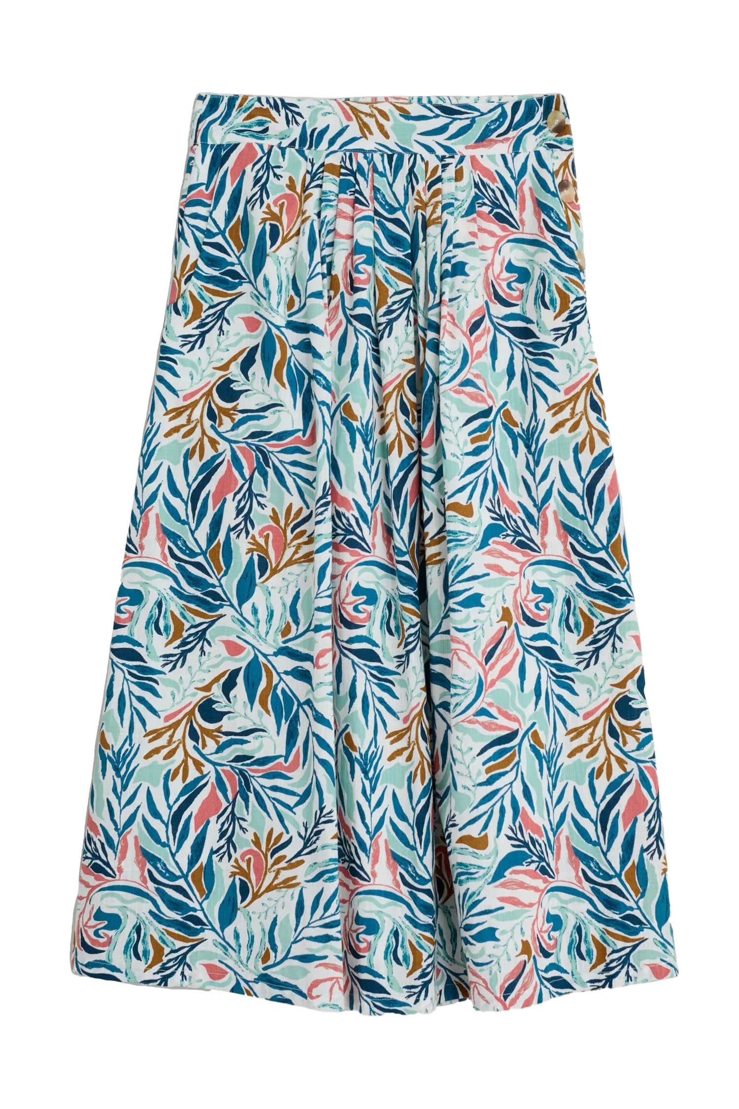 Seasalt Cliff Road Midi Skirt - Kelp Forest Chalk