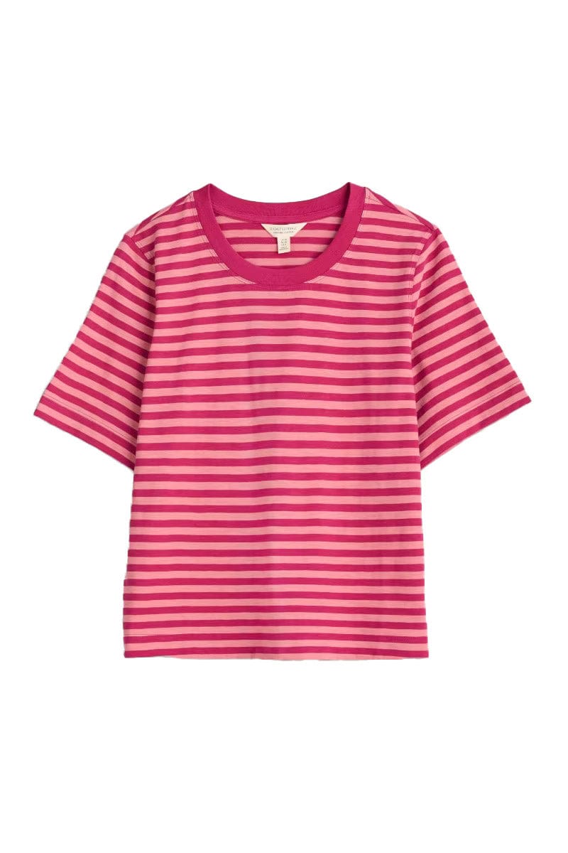 Seasalt Copseland Striped T-Shirt -  Mini Cornish Charm Wild Rose