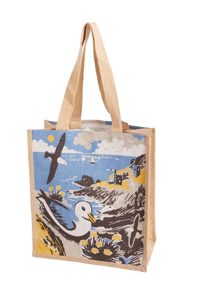 Seasalt Jute Shopper - Botallack Fulmars Seascape B-AC19288_26973_OS