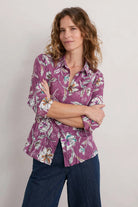 Seasalt Larissa Shirt - Linework Floral Heather