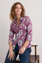 Seasalt Larissa Shirt - Linework Floral Heather