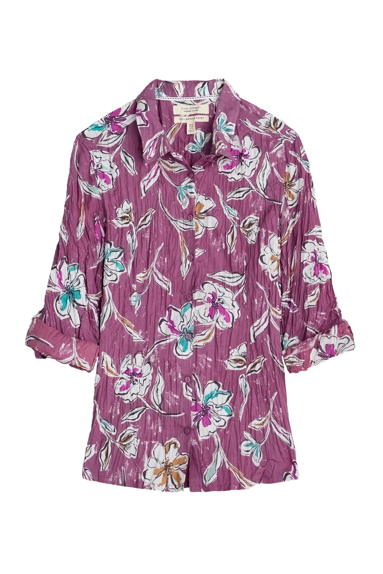 Seasalt Larissa Shirt - Linework Floral Heather