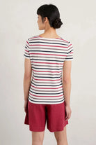 Seasalt Sailor T-Shirt - Tri Breton Chalk Plum