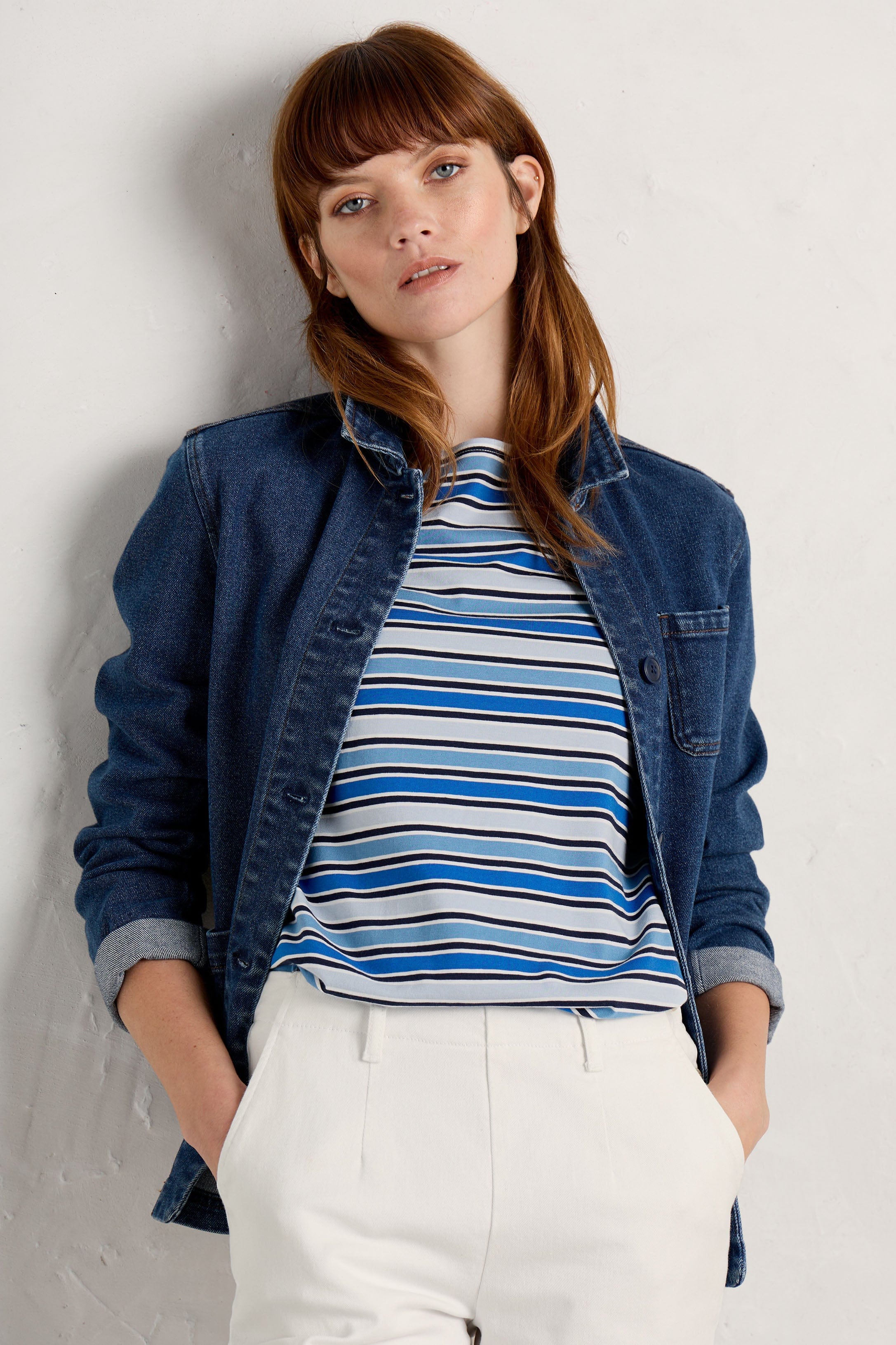 Seasalt Sailor Top -  Odessa Chalk Blue Fog