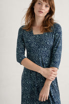 Seasalt Seed Packet Dress - Breon Leaves Lichen