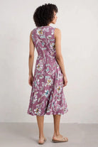 Seasalt Shelter Bay Sleeveless Jersey Dress - Linework Floral Heather