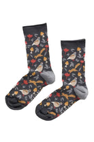 Seasalt Women's Bamboo Arty Socks - Foraging Wildlife Coal B-AC17165_29816_OS