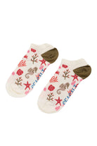 Seasalt Women's Bamboo Arty Trainer Socks - Starfish Sea Chalk B-AC17152_36146_OS