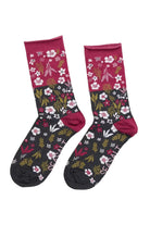 Seasalt Womens Organic Cotton Arty Socks - Botanical Ditsy Chalk B-AC34099_32766_OS