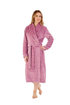 Slenderella Chevron Dressing Gown - Mauve