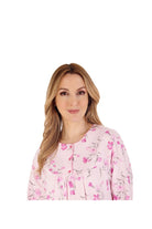 Slenderella Floral Jersey Long Sleeve 42  Nightdress - Pink