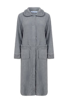 Slenderella Mini Waffle Button Through Dressing Gown - Grey