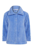 Slenderella Waffle Fleece Bed Jacket - Blue