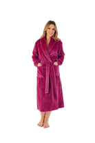 Slenderella Zig Zag Pattern Dressing Gown - Raspberry