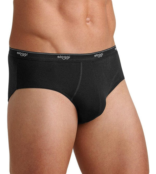 Sloggi Mens Basic Midi Briefs - 2 Pack - Black – Potters of Buxton