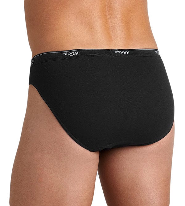 Sloggi Mens Basic Mini Briefs - 2 Pack - Black