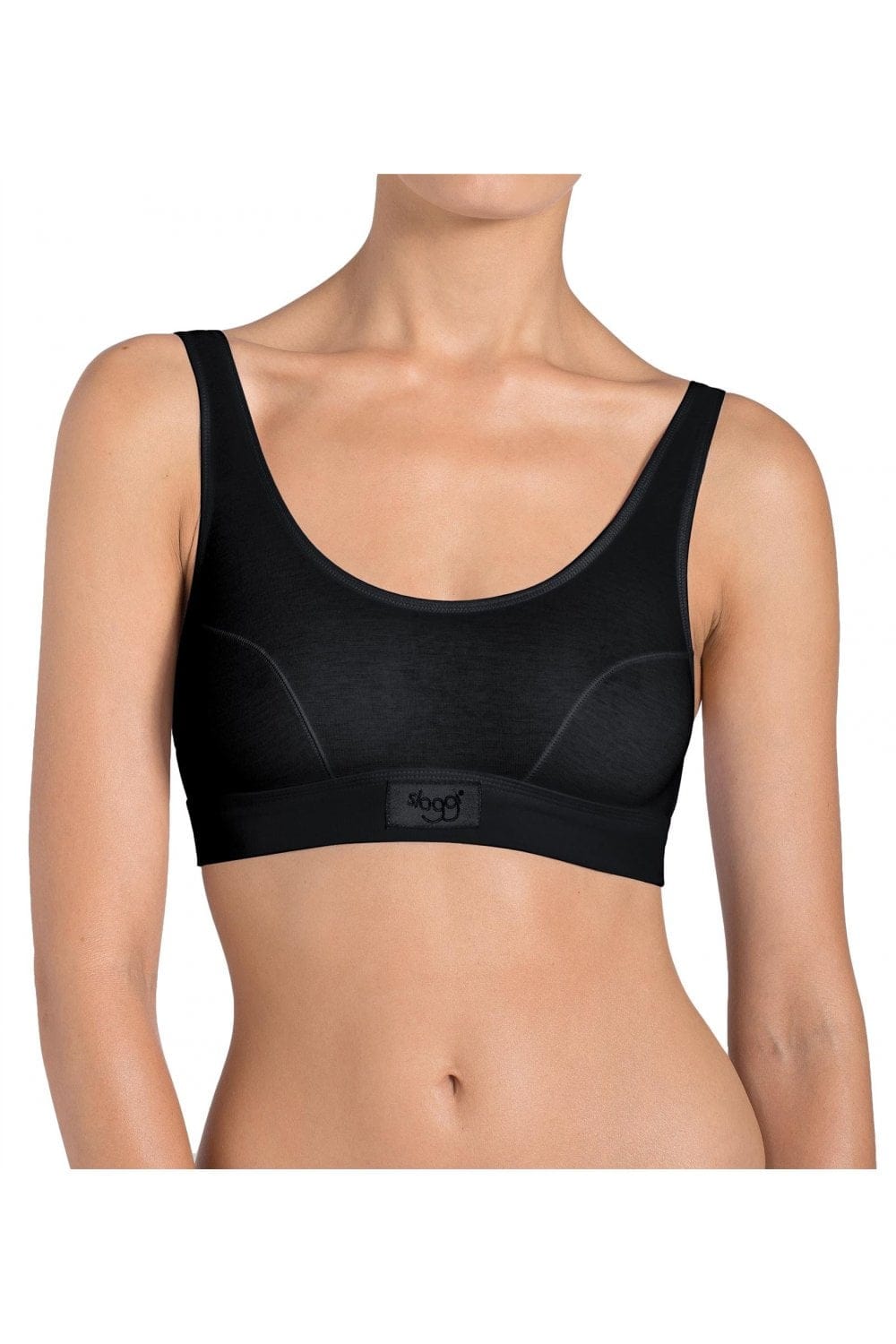 Sloggi Womens Double Comfort Top Stretch Bra Top - Black