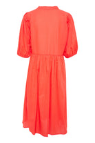 Soaked in Luxury Josie Balloon Sleeve Dress - Hot Coral