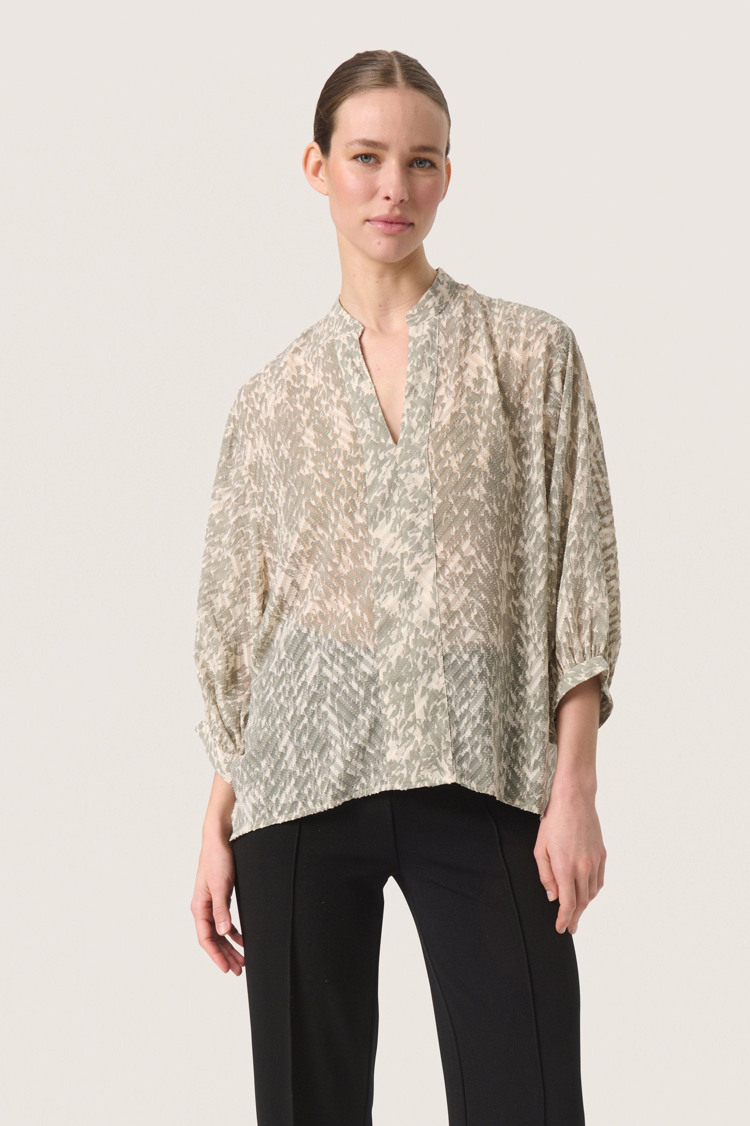 Osaka Amily Printed Blouse - Shadow Drop Print - XS