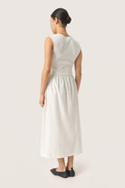 Soaked in Luxury Simone Sleeveless Dress - Whisper White