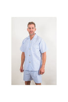 Somax Blue/White Stripe Short Sleeve Pyjamas