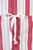 Somax Red Stripe Cotton Flannelette Pyjamas - Tie Waist