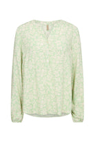 Soya Concept Adisa Floral Print Blouse - Bright Green Combi