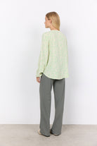 Soya Concept Adisa Floral Print Blouse - Bright Green Combi