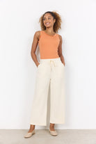 Soya Concept Banu Cropped Lounge Trousers - Cream