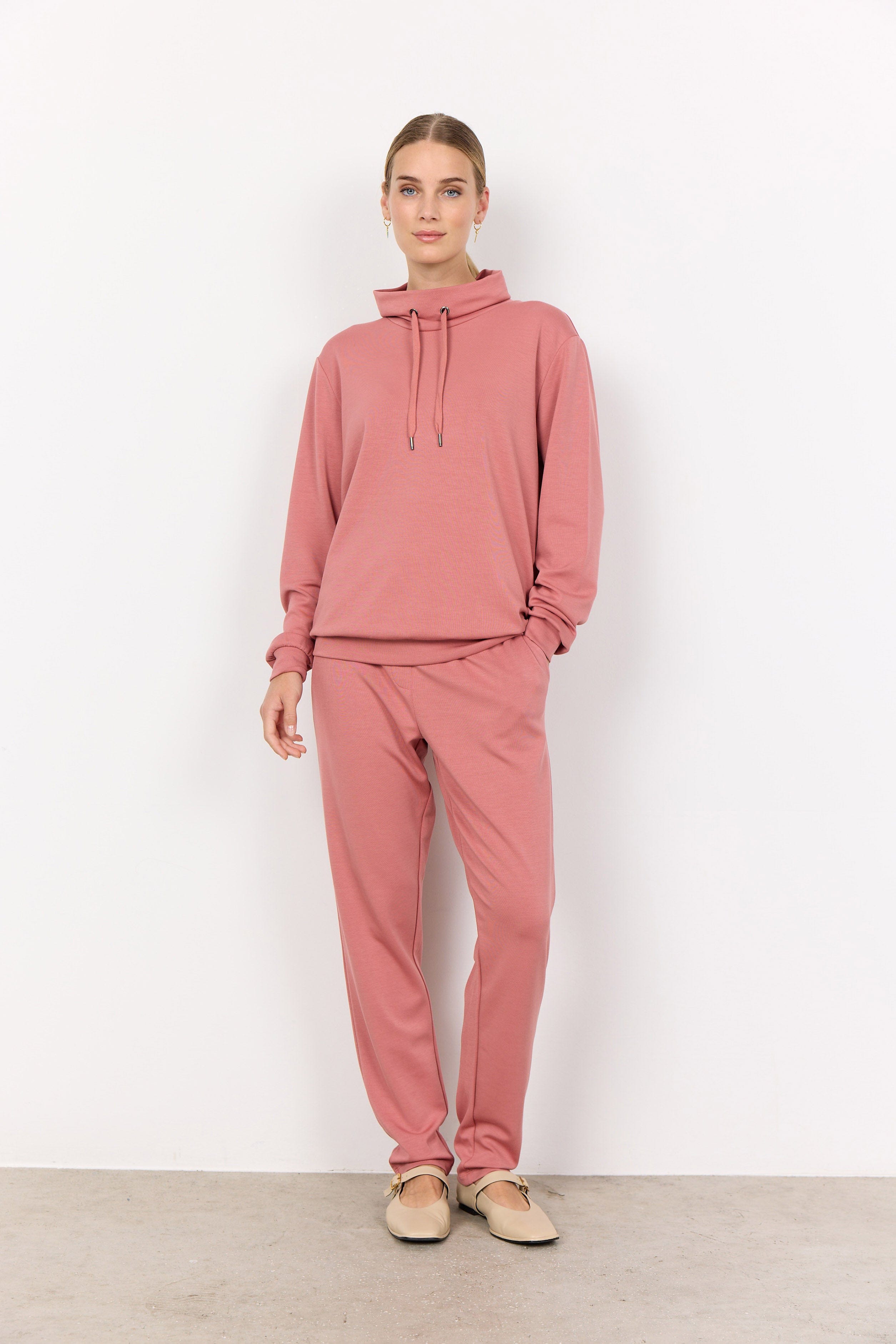 Soya Concept Banu High Neck Sweatshirt - Blush