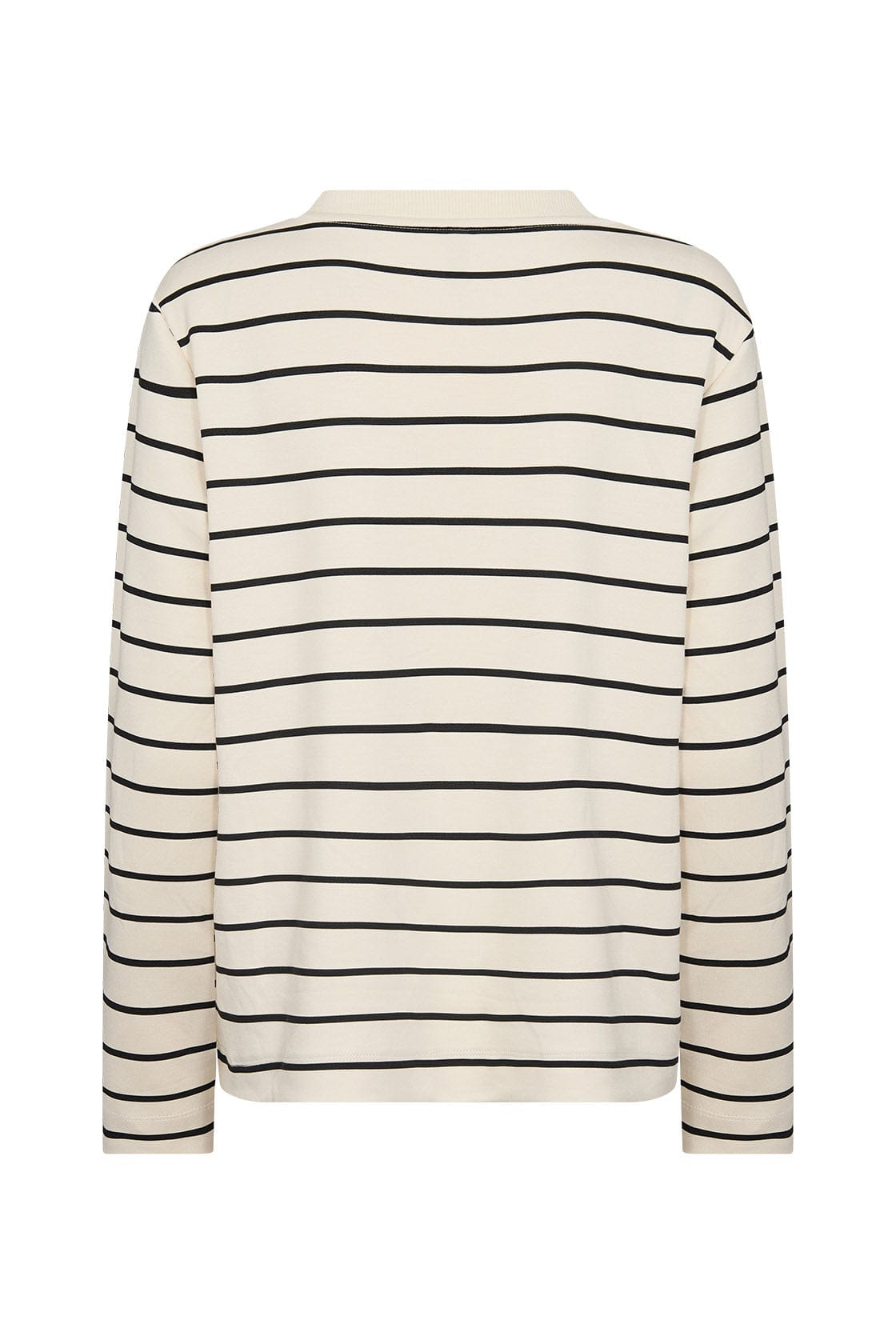 Soya Concept Barni Stripe Button Detail Sweatshirt - Cream Combi