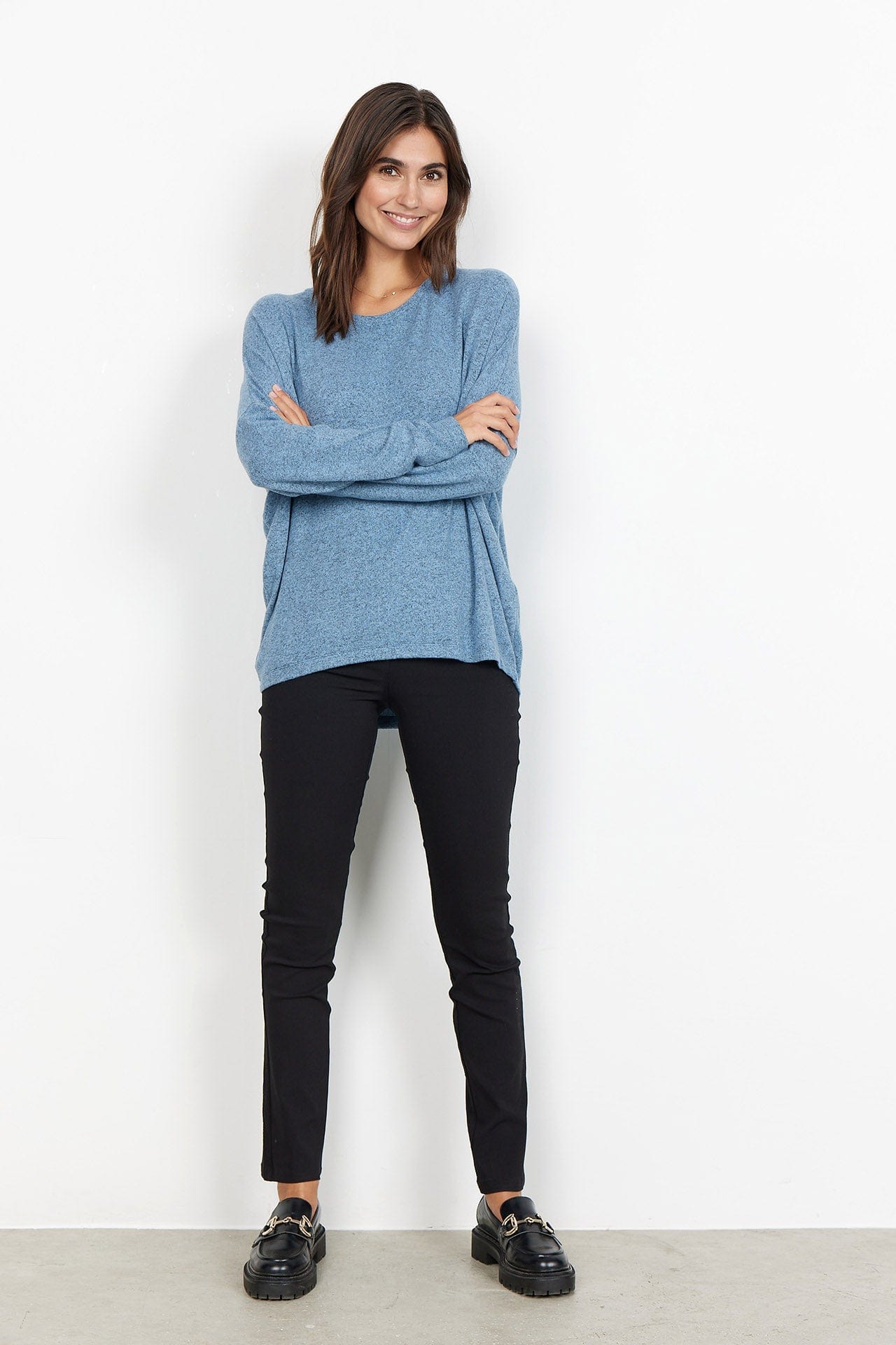 Soya Concept Biara Supersoft Jumper - Bright Blue Melange