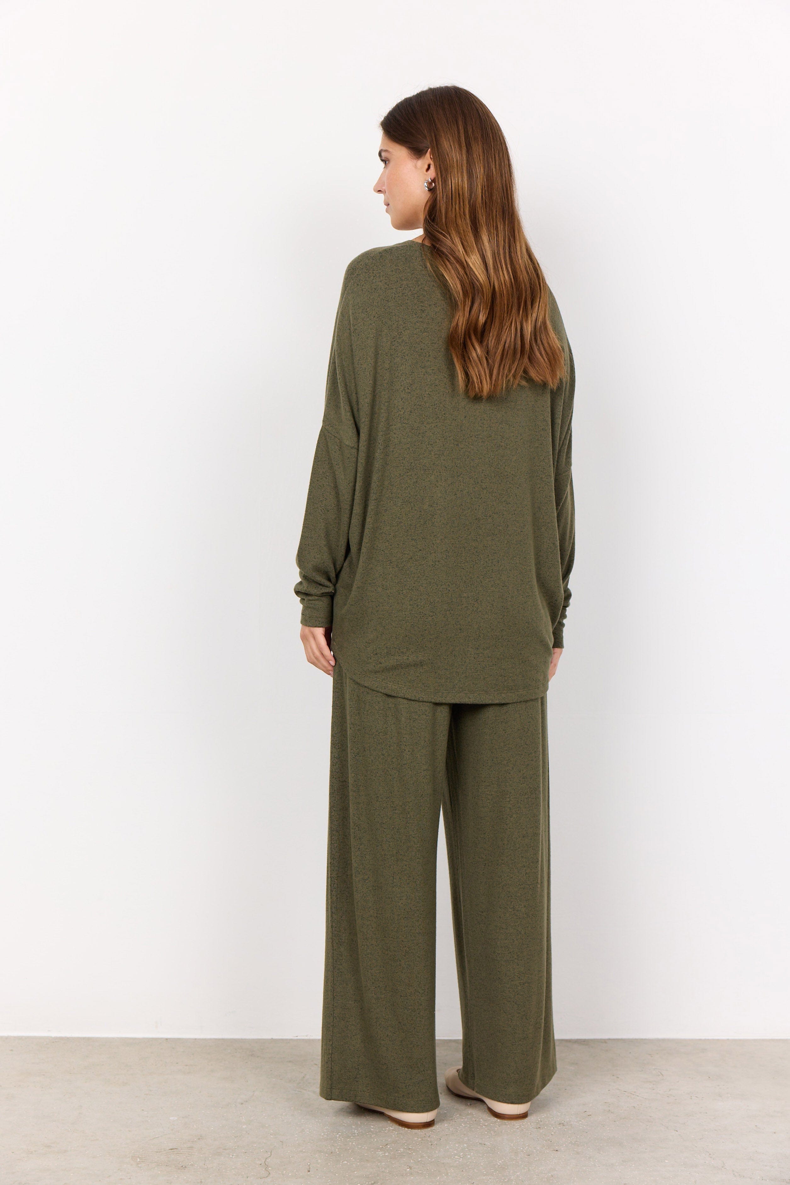 Soya Concept Biara Supersoft Jumper - Dark Olive Melange