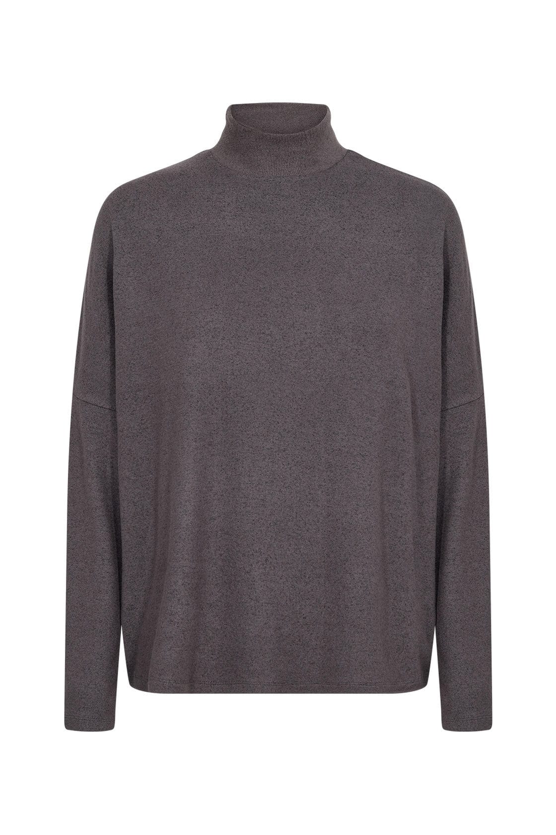 Soya Concept Biara Supersoft Turtle Neck Jumper - Dark Grey Melange