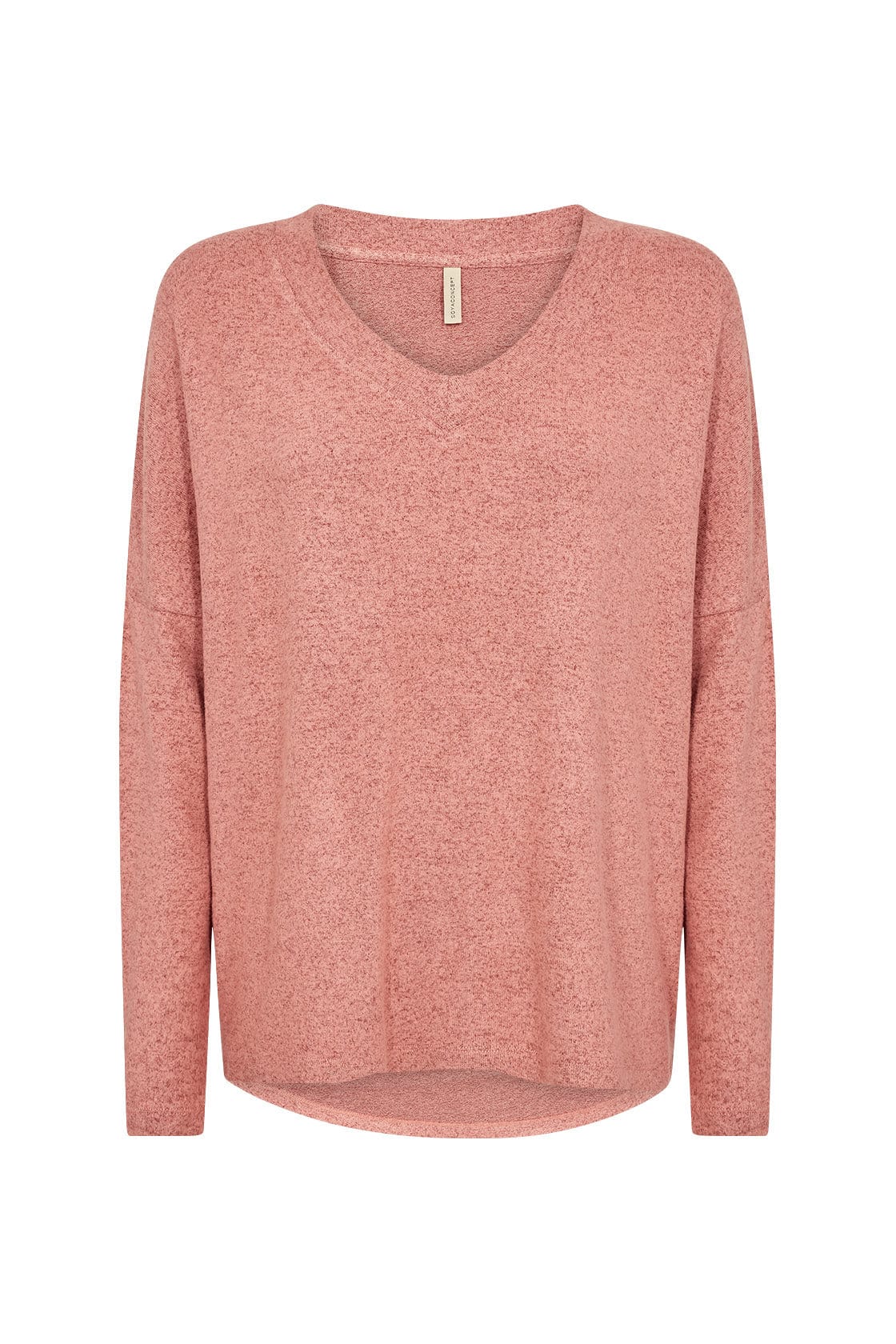 Soya Concept Biara Supersoft V-Neck Jumper - Blush Melange