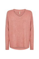 Soya Concept Biara Supersoft V-Neck Jumper - Blush Melange