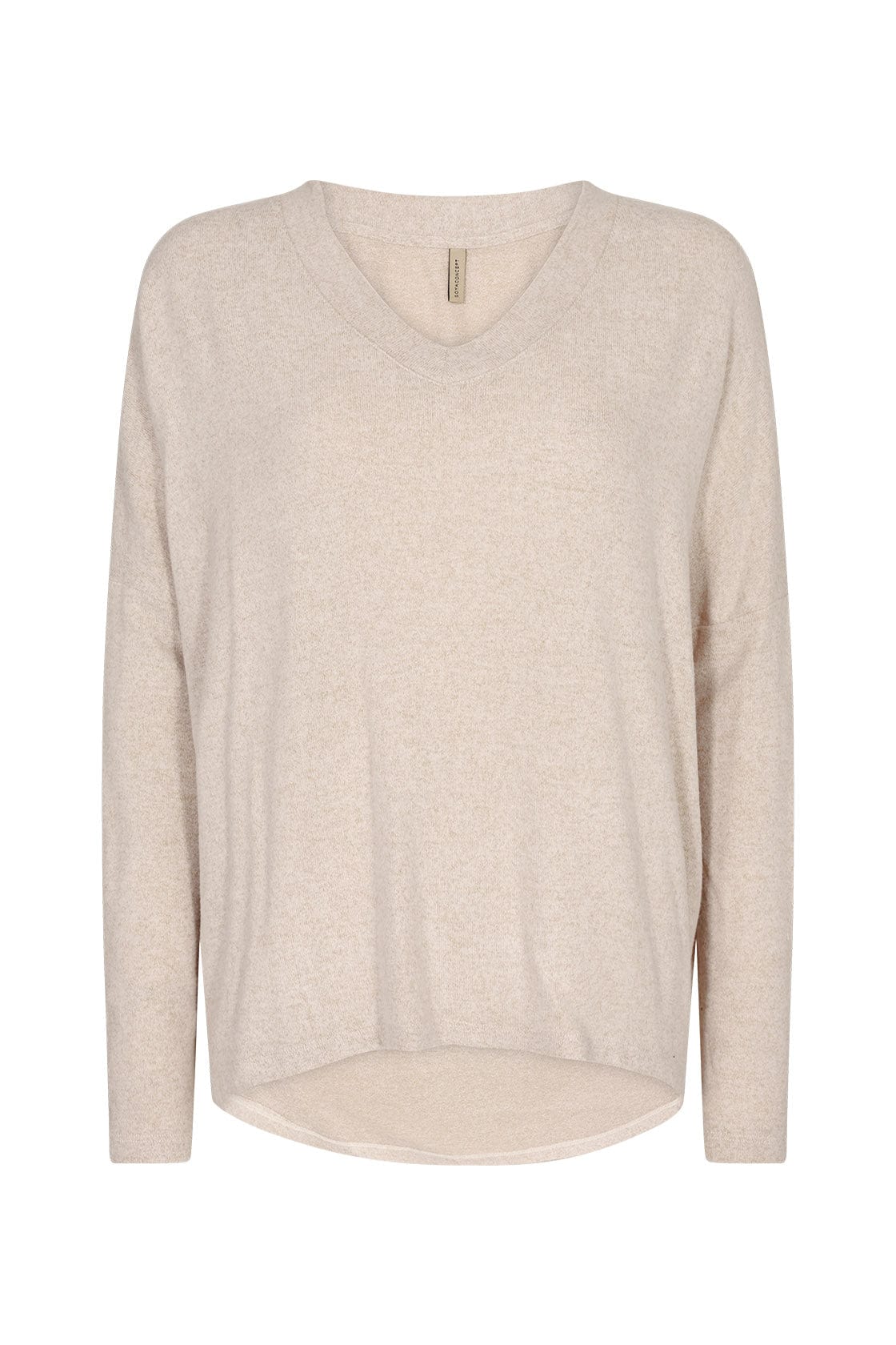 Soya Concept Biara Supersoft V-Neck Jumper - Cream Melange