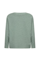 Soya Concept Dollie Knitted Rib Jumper - Mineral Green Melange