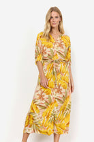 Soya Concept Elyse Dress - Golden Yellow Combi