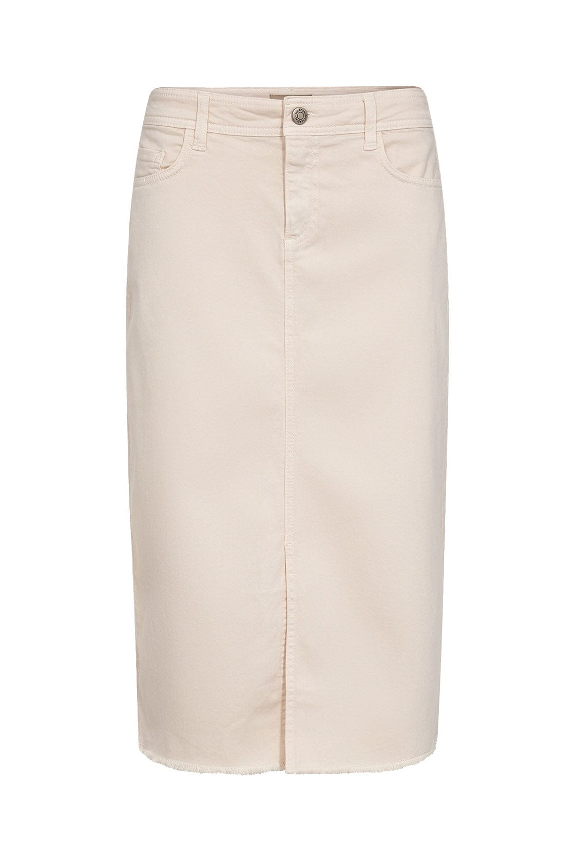 Soya Concept Erna Denim Midi Skirt - Cream