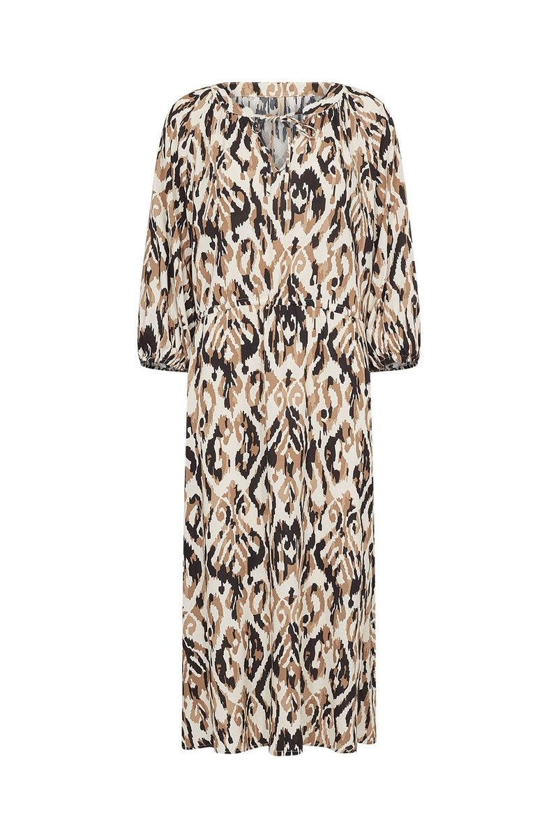 Soya Concept Fang Printed Midi Dress - Desert Brown Combi – Potters of ...