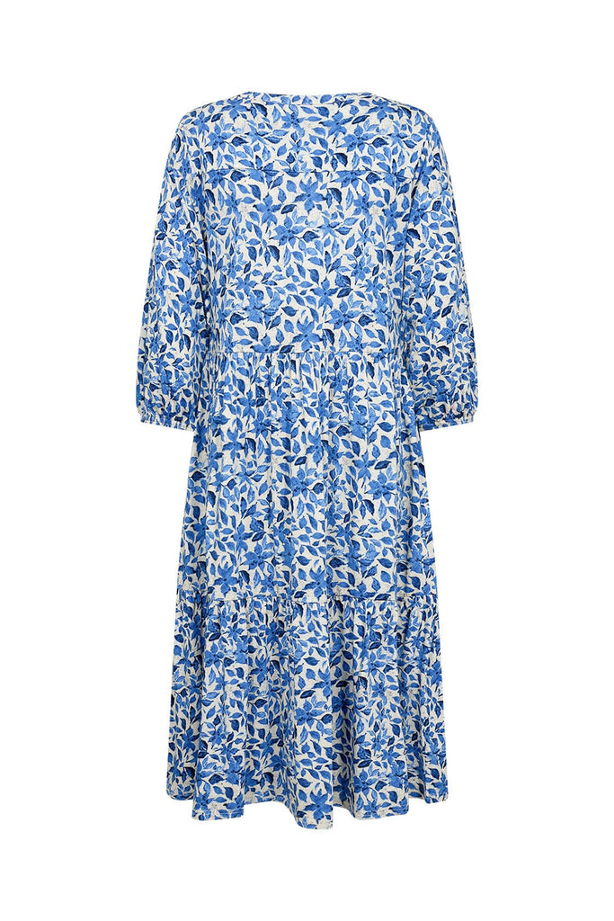 Soya Concept Felicity Floral Printed Midi Dress - Bright Blue Combi ...