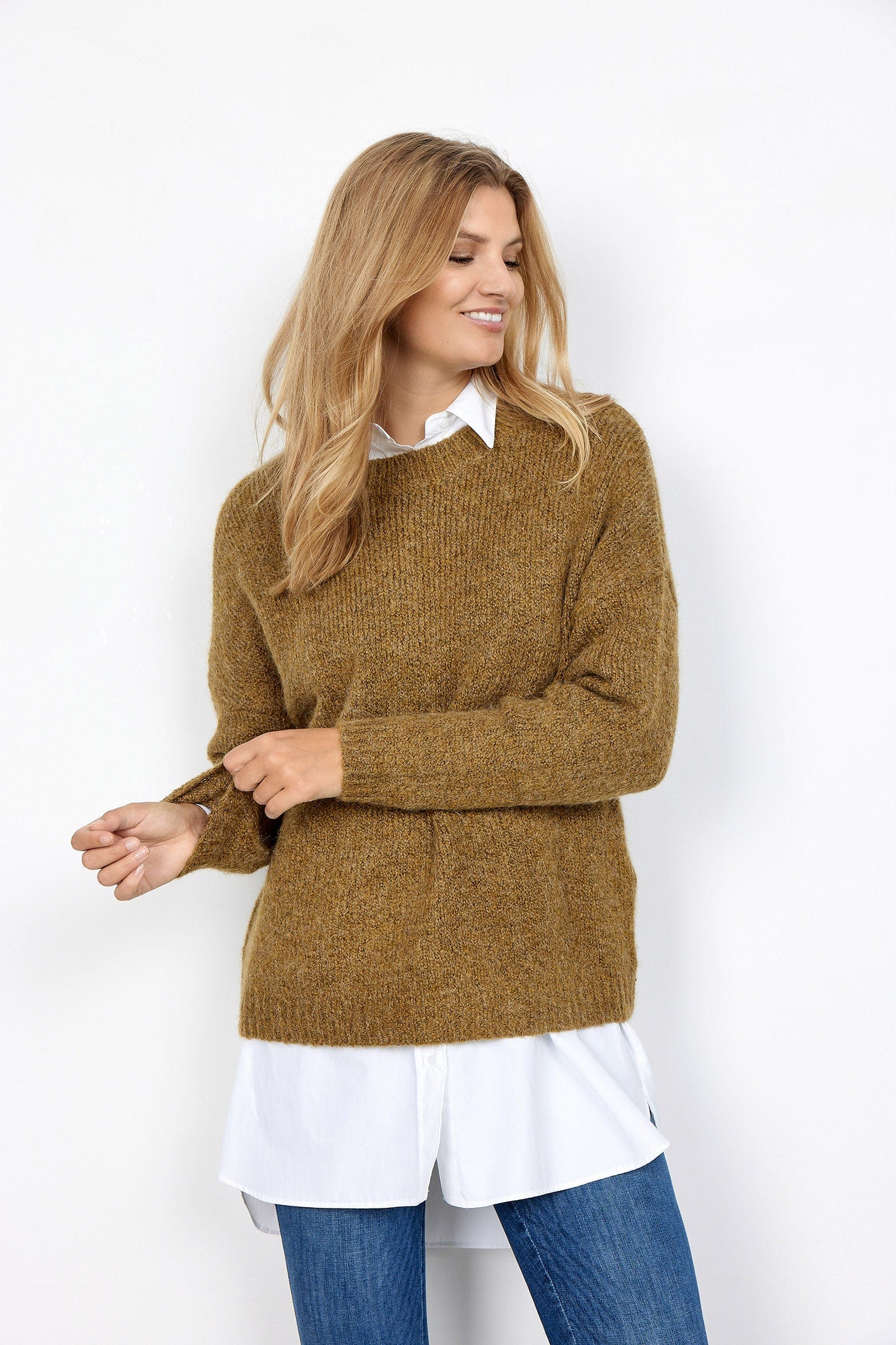 Soya Concept Gunna Pullover - Spice Brown Melange