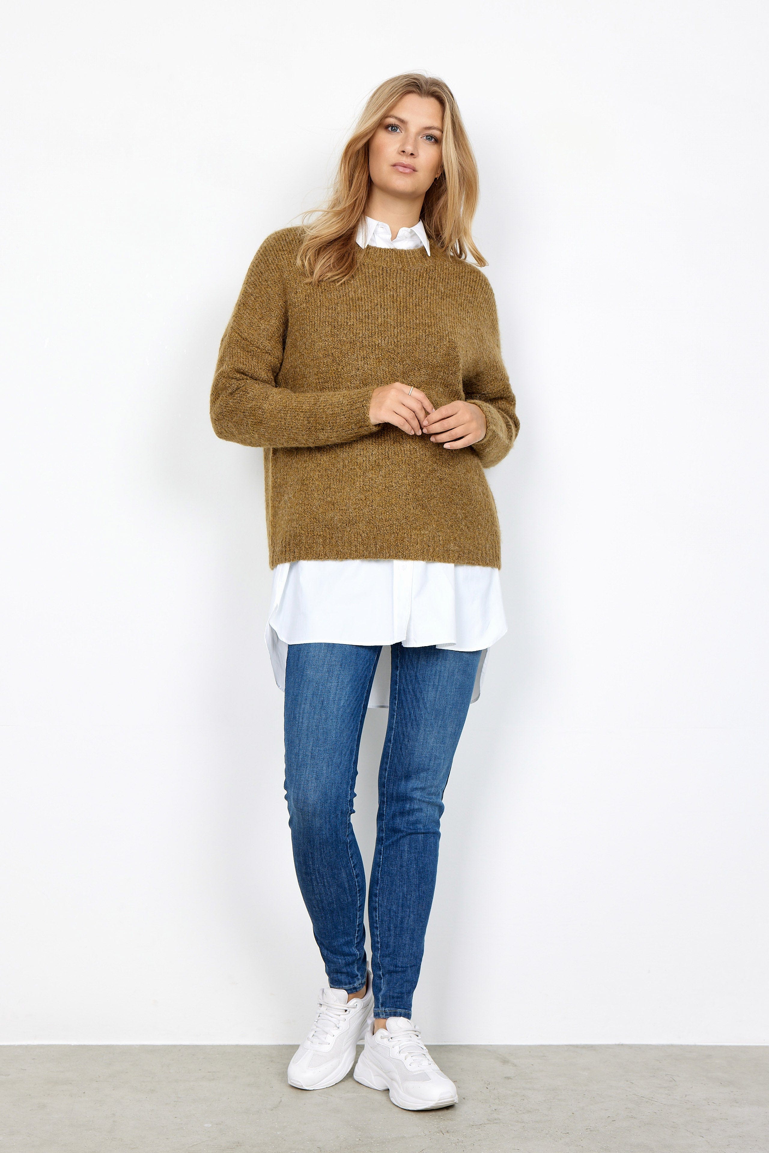 Soya Concept Gunna Pullover - Spice Brown Melange