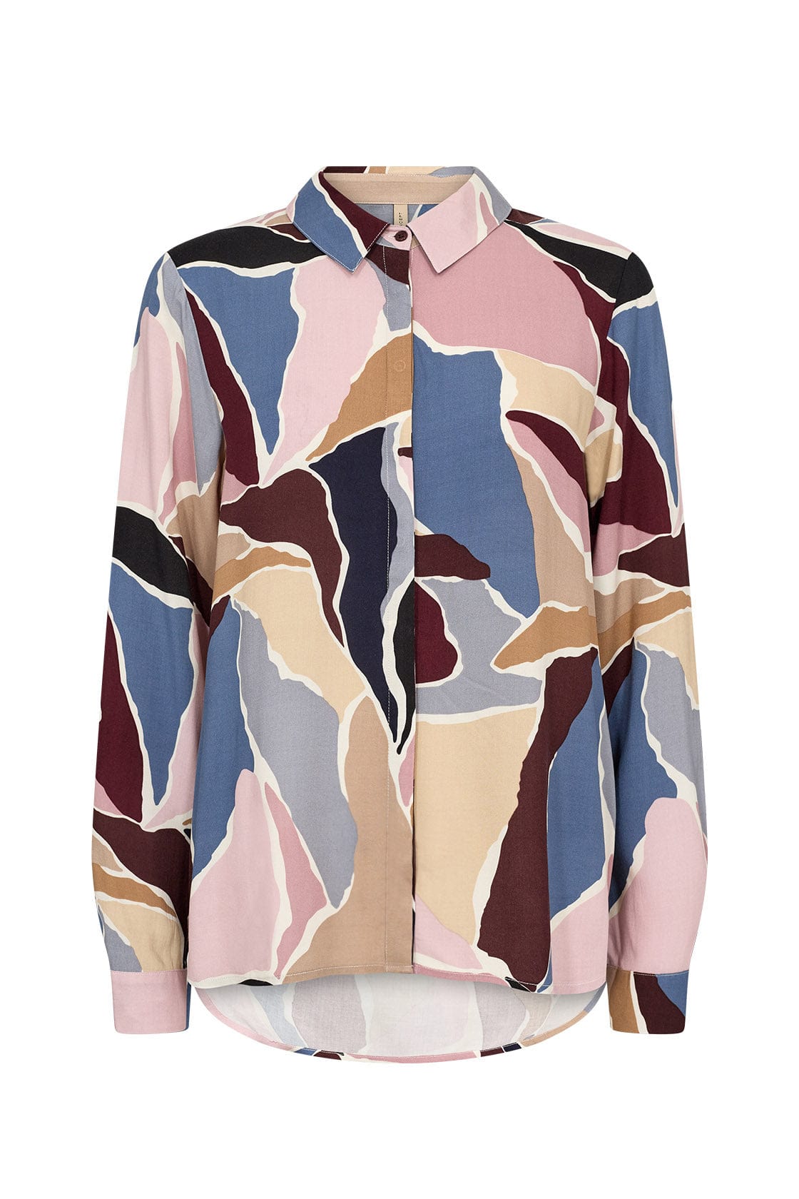 Soya Concept Ilana Abstract Print Shirt - Wine Combi