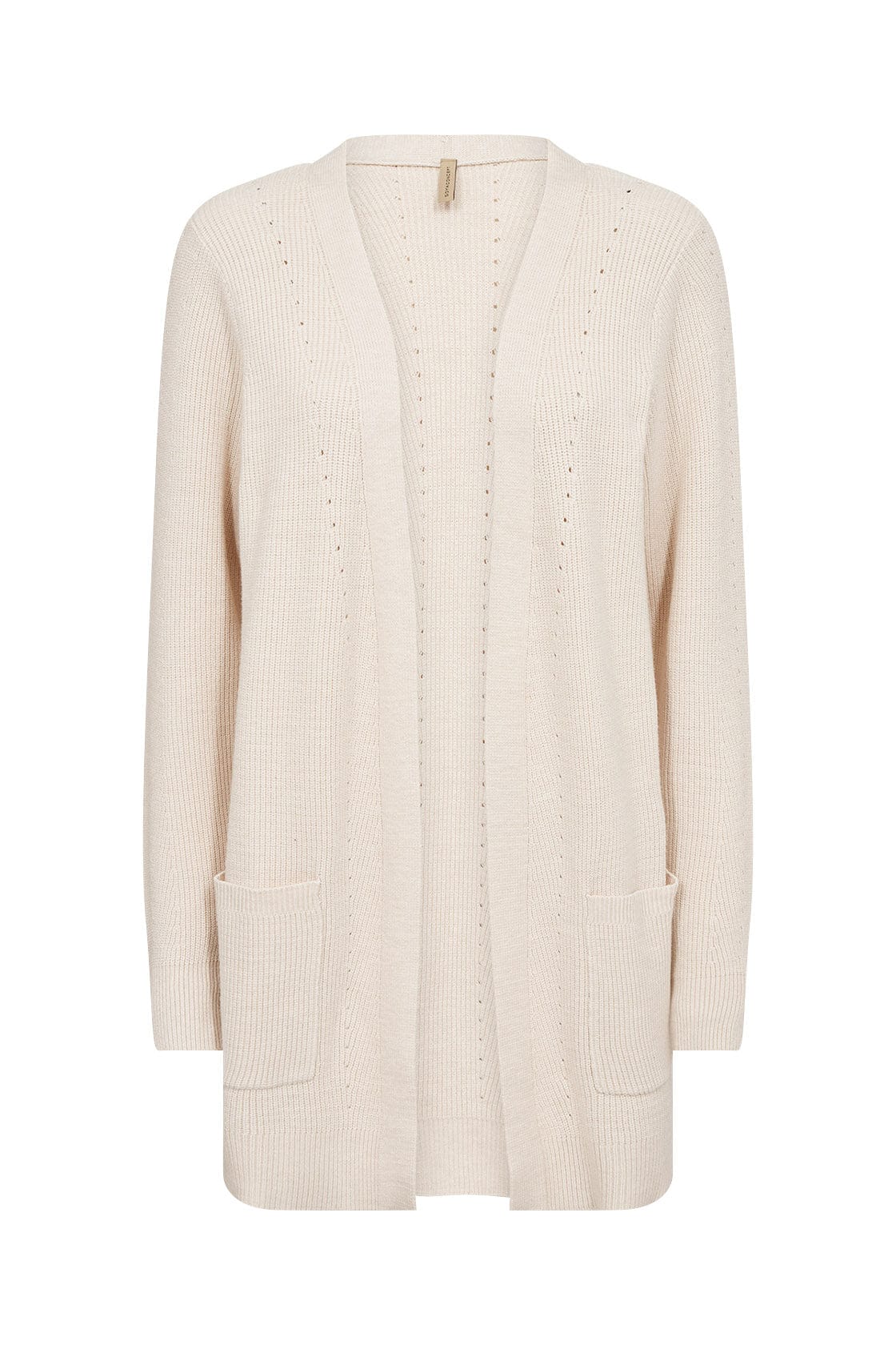 Soya Concept Kanita Mid-Length Cardigan - Cream Melange