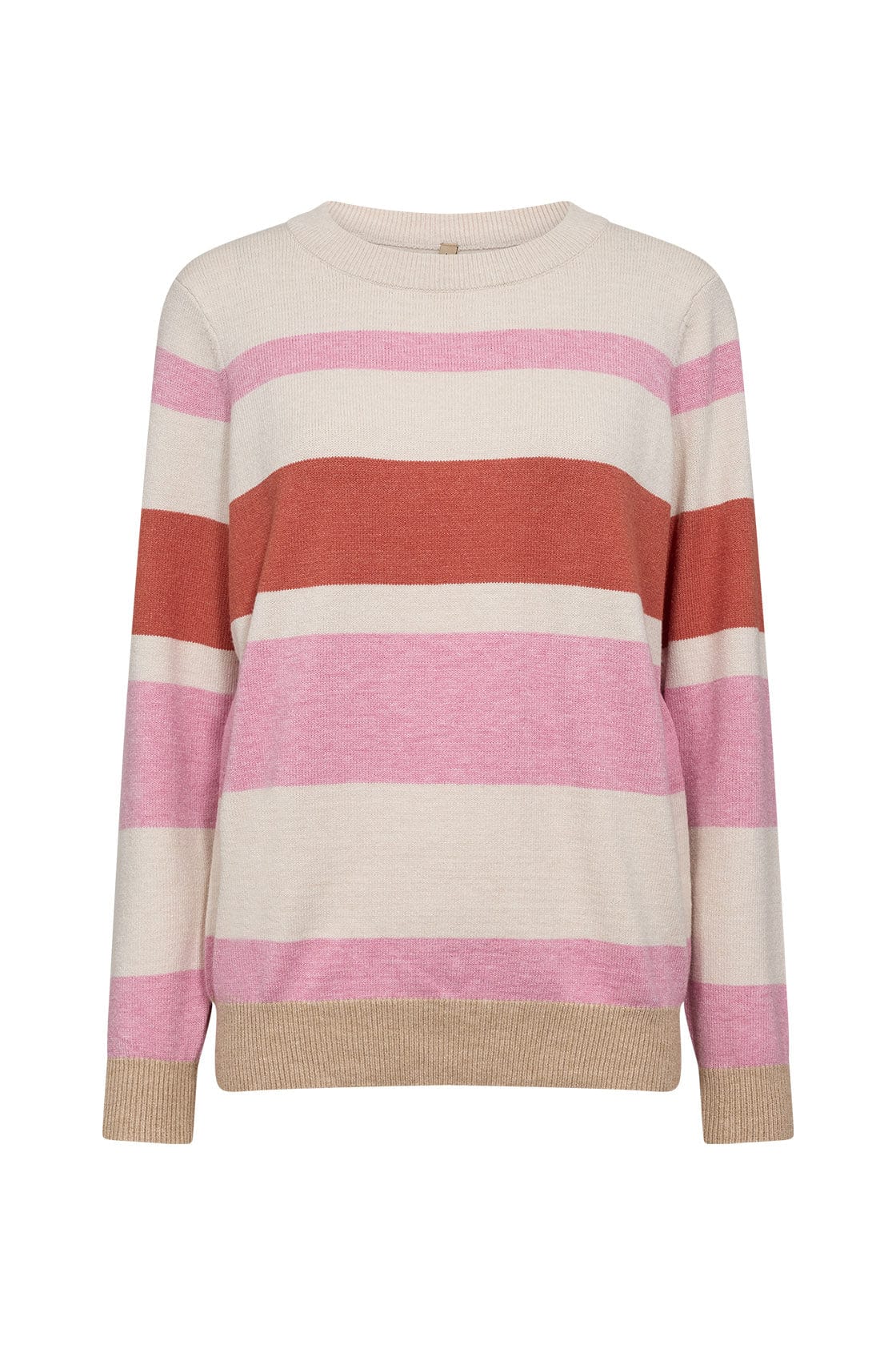 Soya Concept Kanita Stripe Jumper - Pink Melange Combi