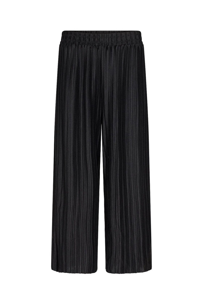 Soya Concept Kirit Plisse Cropped Trousers - Black – Potters of Buxton